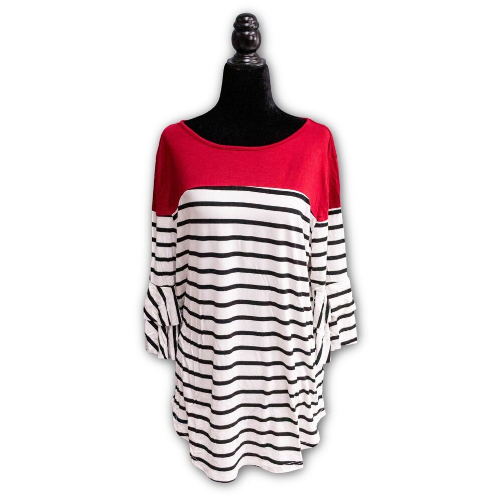Colorblock Striped Top, Size X-Large
